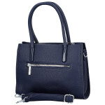 Módní dámská koženková kabelka do ruky Armin, tmavě modrá