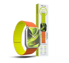 Mobile Origin Magnetic Watch Strap II řemínek pro Apple Watch 49mm/46mm/45mm/44mm oranžová/zelená (AWMS-02-ORG-GRN)
