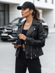 Dámská kožená bunda TY3893 černá - FashionStreet L