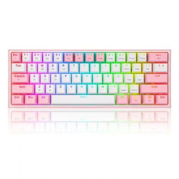 Redragon K616 RGB Fizz Pro Red šedá / Herní klávesnice / mechanická / spínače red / USB / RF 2.4 GHz / Bluetooth / US (K616-RGB)