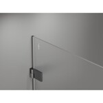 MEXEN/S - Lunar-B L sprchový kout dveře křídlové pravá 100 x 100, transparent, grafit kartáčovaná 832L-100-100-66-00-P