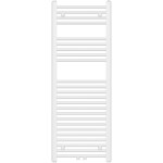 CERANO - Koupelnový radiátor Benito - středové připojení 50mm/boční - 477 W - bílá lesklá - 1200x450 mm CER-759001