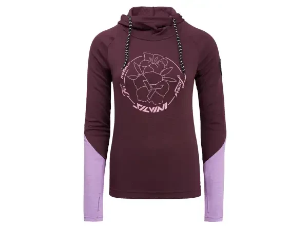 Silvini Merate dámské triko dlouhý rukáv Plum/Blush vel. XL