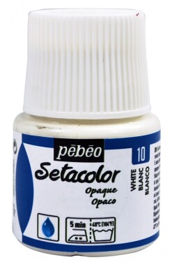 Barva na textil Pébéo Setacolor Opaque 45 ml - Bílá 10
