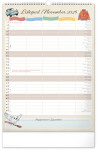 Nástěnný kalendář 2026 NOTIQUE - Rodinný plánovací Harry Potter, 33 x 46 cm