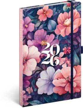 NOTIQUE Planbook diář/notes Kytice 2026, 13 x 21 cm (PGD-35584-Z)