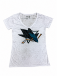Concepts Sport Dámské tričko San Jose Sharks NHL White Shadow Logo Velikost: S