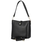 Luxusní dámská kožená kabelka na rameno Bertha, černá