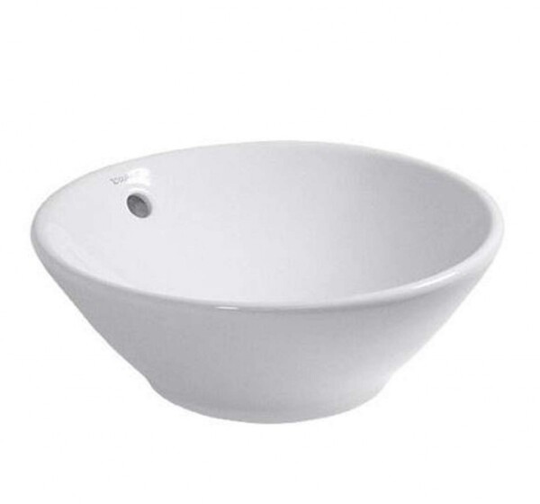 DURAVIT - Bacino Umyvadlo na desku, průměr 42 cm, s přepadem, WonderGliss, bílá 03254200001