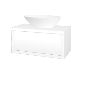 Dřevojas - Koupelnová skříňka STORM SZZ 80 (umyvadlo Triumph) - M01 Bílá mat / M01 Bílá mat 219987