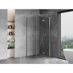 MEXEN/S - Mist-F sprchový kout skládací dveře pravá 75 x 75, transparent, chrom 8A6T-075-075-01-00-P
