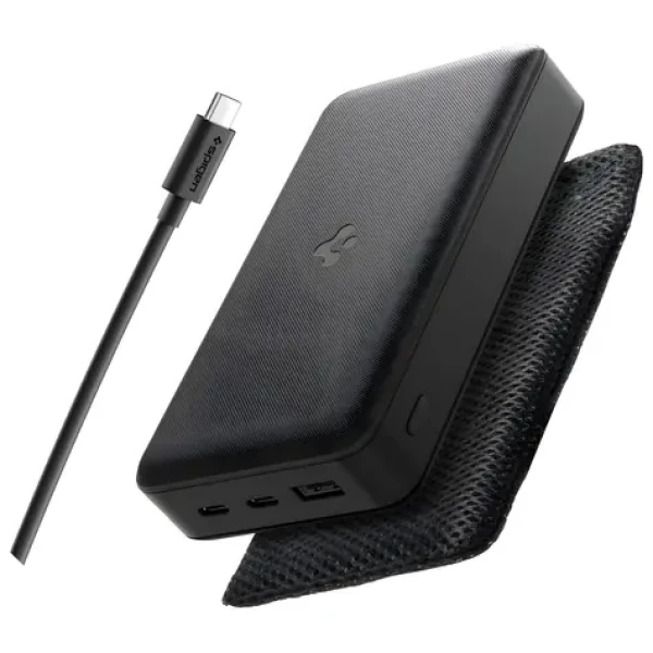 Spigen Essential EA3020 černá / Powerbanka / 20 000 mAh / 30W / 2x USB-C, 1x USB-A (ABA09433)