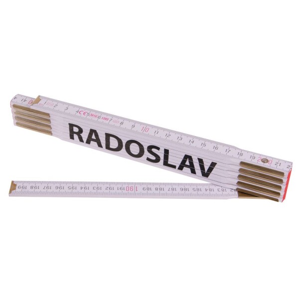 Metr skládací, 2m, dřevěný, PROFI, "RADOSLAV"