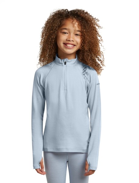 Dětské merino triko dlouhý rukáv, 1/2 zip ICEBREAKER Kids 260 Tech LS Half Zip, Zinc Blue velikost: 6