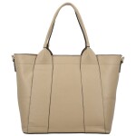 Trendy dámská kožená kabelka do ruky Rosalyn, béžová