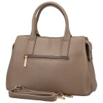 Luxusní dámská koženková kabelka do ruky Coveri Korina, taupe