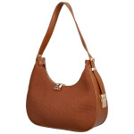 Stylová dámská koženková kabelka na rameno Agatha, hnědá