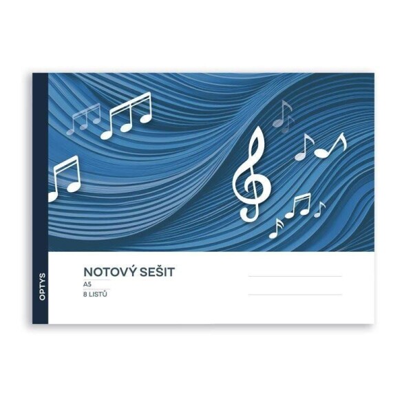 Školní sešit notový, 8 listů