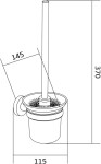 MEXEN - Remo WC štětka, chrom 7050750-00