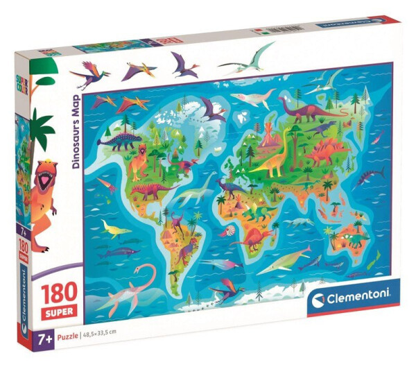 Puzzle Dinosauří mapa 180 dílků