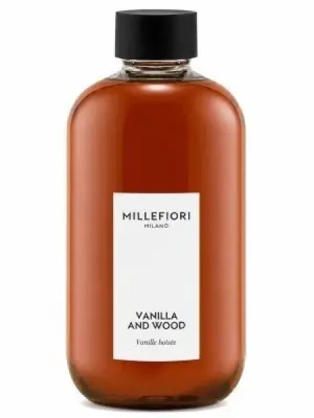 Millefiori Vanilla Wood 500 ml / Náhradní náplň do aroma difuzéru / Sladká vůně (77REDV)