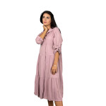 HOSH Dámské košilové šaty FATE Velikost: XL/XXL, Barva: Starorůžová