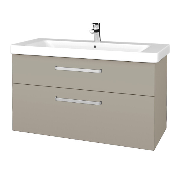 Dřevojas - Umyvadlová skříňka Q MAX SZZ2 105 - L04 Béžová vysoký lesk / Úchytka T01 / L04 Béžová vysoký lesk 331801A