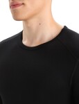 Pánské merino triko dlouhý rukáv ICEBREAKER Mens 260 Tech LS Crewe, Black velikost: M