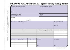 Příjmový doklad zjednodušený, A6, 100 listů, NCR
