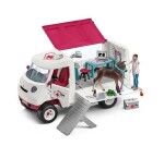 Schleich Horse Club 42370 Zvěrolékařka s mobilní ordinací a hannoverským hříbětem