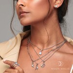 Royal Fashion stříbrný náhrdelník GU-DR24306N-SILVER-MOONSTONE-TOPAZ