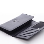 Dámská kožená € peněženka DELAMI, Luxury BLACK