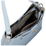 Luxusní dámská koženková kabelka do ruky Candice, světle modrá