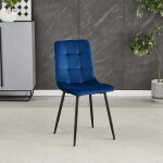 Jídelní židle, modrá, sametová látka, CT-281 BLUE4