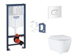 GROHE - Rapid SL Set předstěnové instalace, klozetu, sedátka SoftClose, tlačítka Arena Cosmopolitan a sady pro vhazování tablet, alpská bílá SANI11BB3156