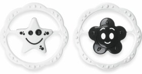 Chrastítko plast kruh 12cm 2 druhy černobílé v sáčku 0m+