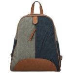 Trendy dámský koženkový kabelko-batoh Ticiana, šedo-modrý