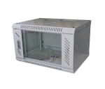 LEXI-Net 19" nástěnný rozvaděč 6U 600x450, nosnost 60 kg, skleněné dveře, rozložený, šedý EDF_1030529