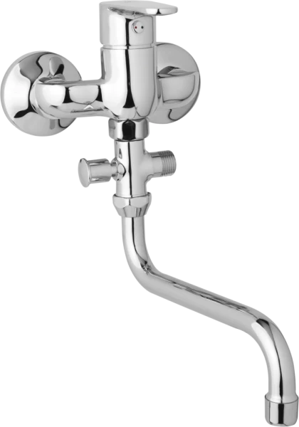 JB Sanitary Nástěnná umyvadlová a sprchová baterie TIRA, rozteč 100 mm, bez příslušenství, trubkové ramínko 200mm D10 31 30