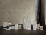 Ferm Living Skleničky Ripple Frosted 200 ml – set 4 ks, bílá barva, sklo