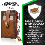 RFID kožená peněženka Mini - IDSH7054-abrn