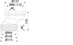 Alcadrain Dopojení k WC excentrické 40 mm A991-40 A991-40