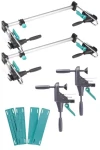 Wolfcraft PRO Sada na montáž zárubní / Montážní sada / 2 svěrky / 4 distanční kusy / 600-1000 mm (3676000)