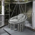 Závěsné křeslo s polštářkem - čapí hnízdo 80 cm antracit