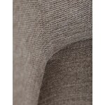 Židle jídelní, béžová látka a tmavě šedá látka v dekoru vintage kůže, černý kov, otočná P90°+ L90° s vratným mechanismem