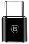Baseus adaptér microUSB-USB-C černá / Adaptér / Rychlonabíjení 2A / Přenos dat 480 Mb/s / Hliníkové tělo (6953156263529)