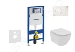 GEBERIT - Duofix Set předstěnové instalace, klozetu a sedátka Ideal Standard Tesi, tlačítka Sigma01, Rimless, SoftClose, alpská bílá 111.300.00.5 NE1