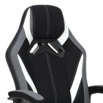 Herní křeslo, houpací mechanismus, černá látka, KA-Y326 GREY