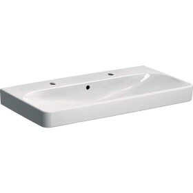 GEBERIT - Smyle Square Umyvadlo 90x48 cm, s přepadem, 2 otvory pro baterie, bílá 500.252.01.1