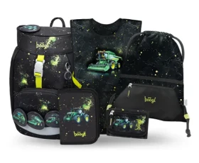 BAAGL SET 5 Airy Traktor: batoh, penál, sáček, zástěra, peněženka GRS (A-35992)